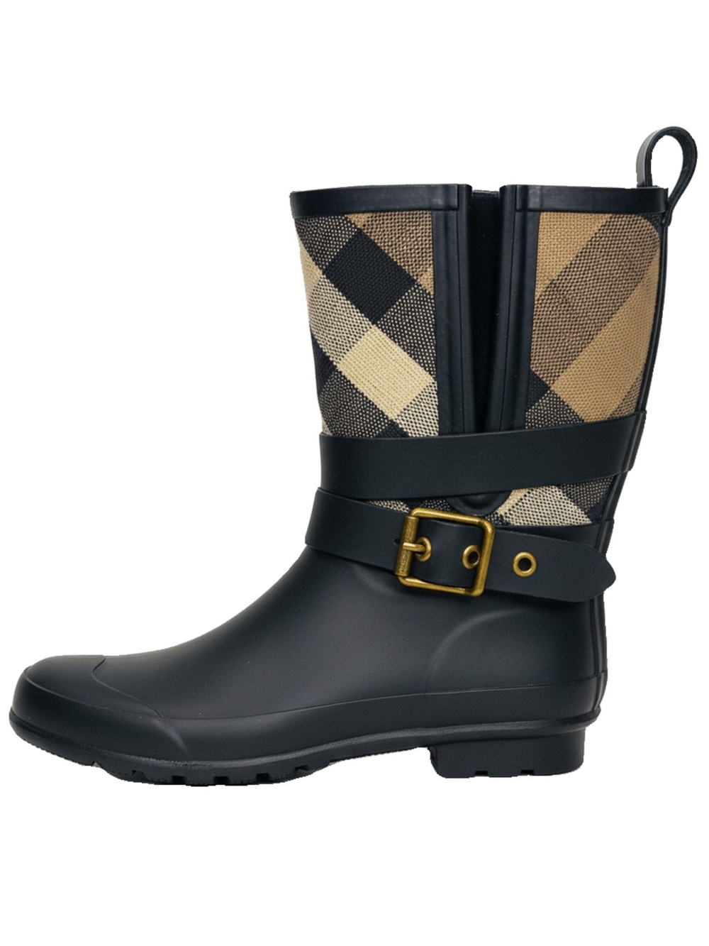 🛍️ Burberry Authentic Holloway Mid Buckle Rain Boots with Box Size 36